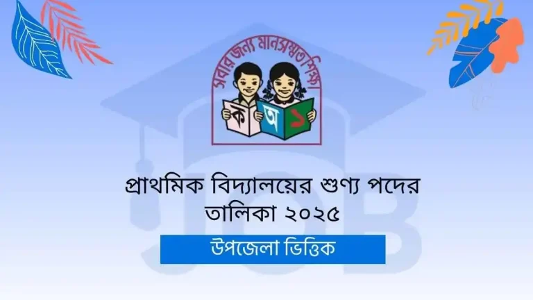 primary school vacancy list 2025